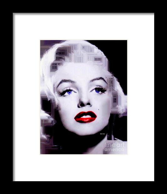 Framed Print - Marilyn Monroe In Black And White. Pop Art