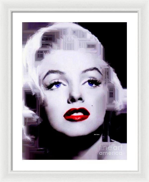 Framed Print - Marilyn Monroe In Black And White. Pop Art