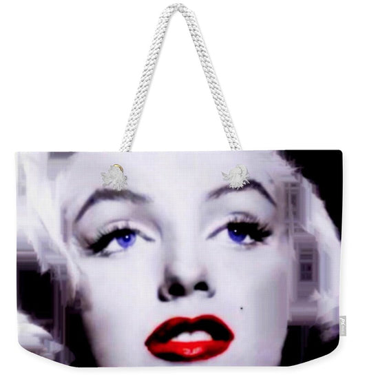 Weekender Tote Bag - Marilyn Monroe In Black And White. Pop Art