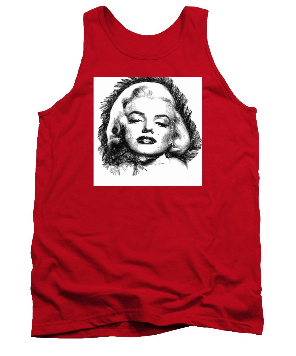 Tank Top - Marilyn Monroe Sketch In Black And White 2