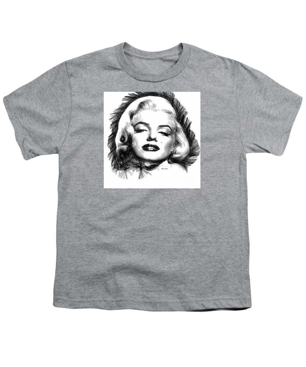 Youth T-Shirt - Marilyn Monroe Sketch In Black And White 2