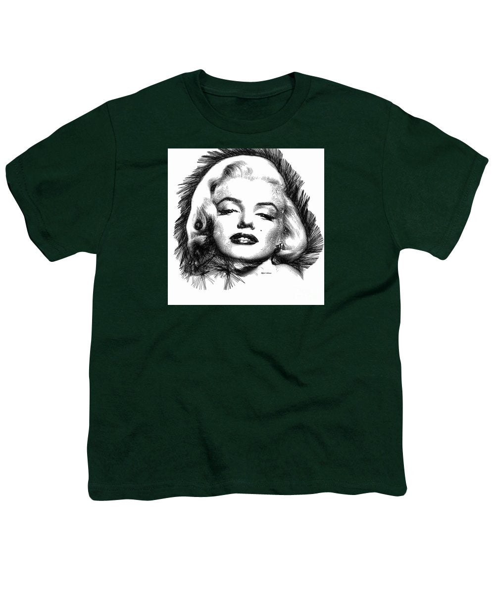 Youth T-Shirt - Marilyn Monroe Sketch In Black And White 2