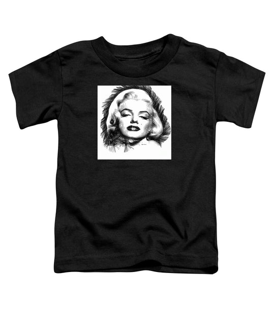 Toddler T-Shirt - Marilyn Monroe Sketch In Black And White 2