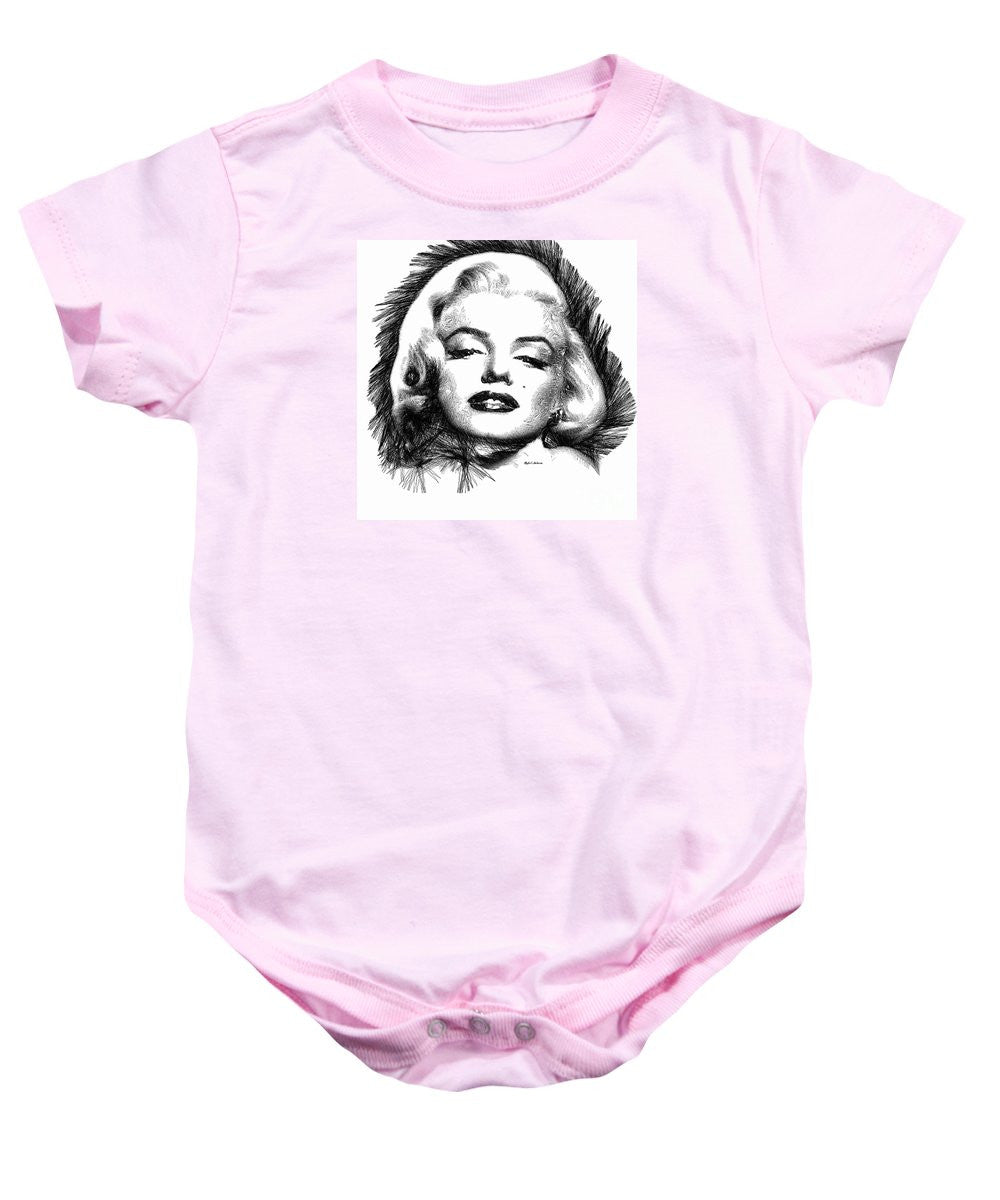 Baby Onesie - Marilyn Monroe Sketch In Black And White 2