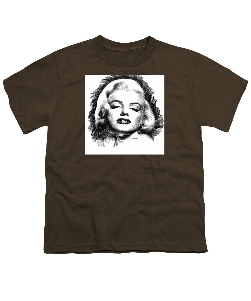 Youth T-Shirt - Marilyn Monroe Sketch In Black And White 2