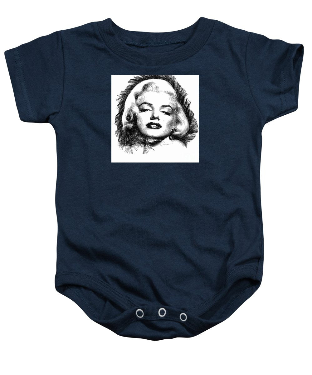 Baby Onesie - Marilyn Monroe Sketch In Black And White 2