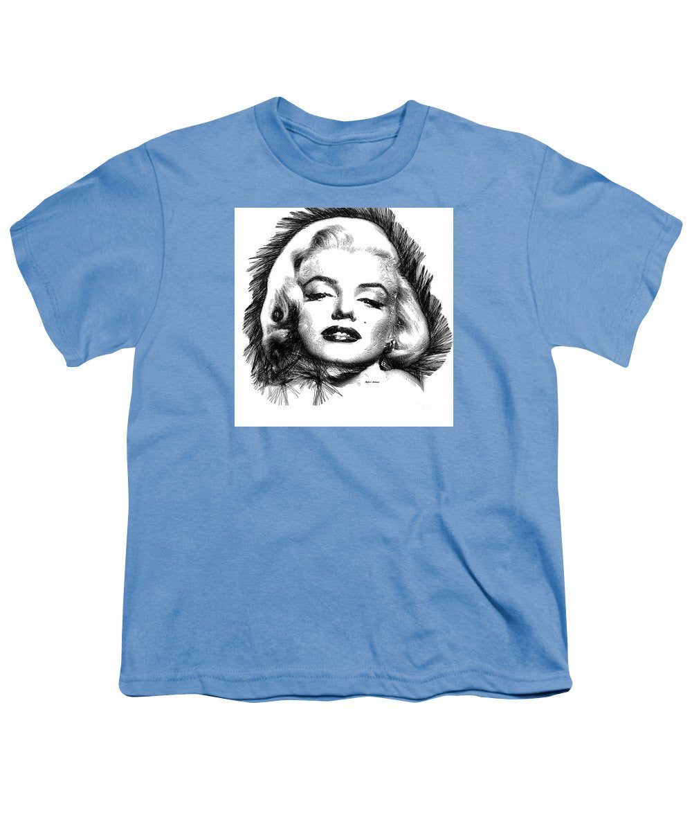 Youth T-Shirt - Marilyn Monroe Sketch In Black And White 2