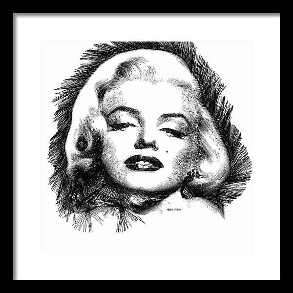 Framed Print - Marilyn Monroe Sketch In Black And White 2