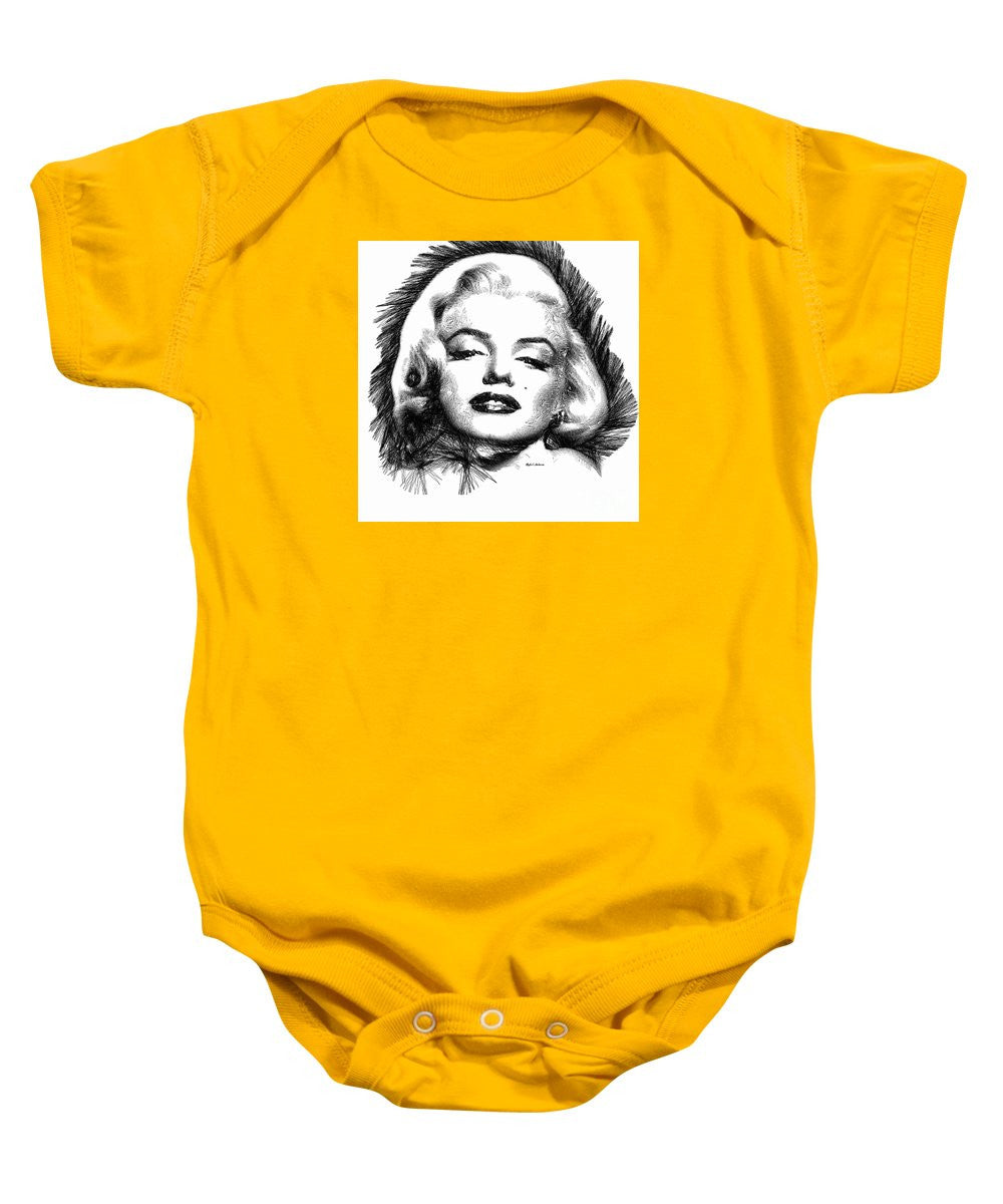 Baby Onesie - Marilyn Monroe Sketch In Black And White 2