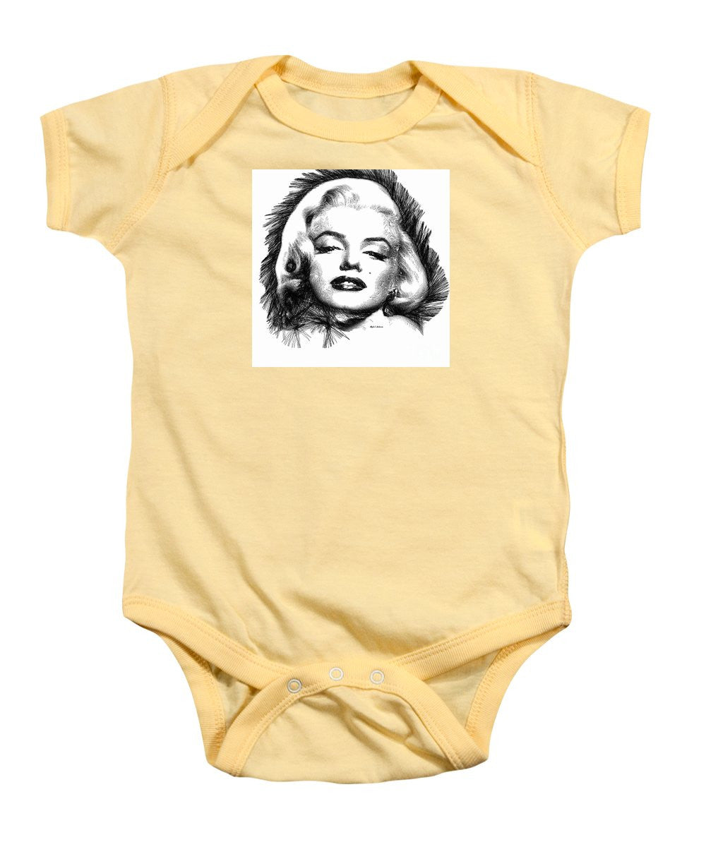 Baby Onesie - Marilyn Monroe Sketch In Black And White 2