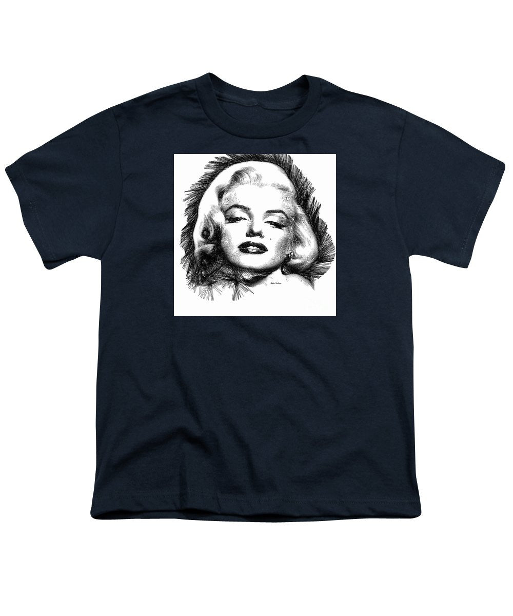 Youth T-Shirt - Marilyn Monroe Sketch In Black And White 2