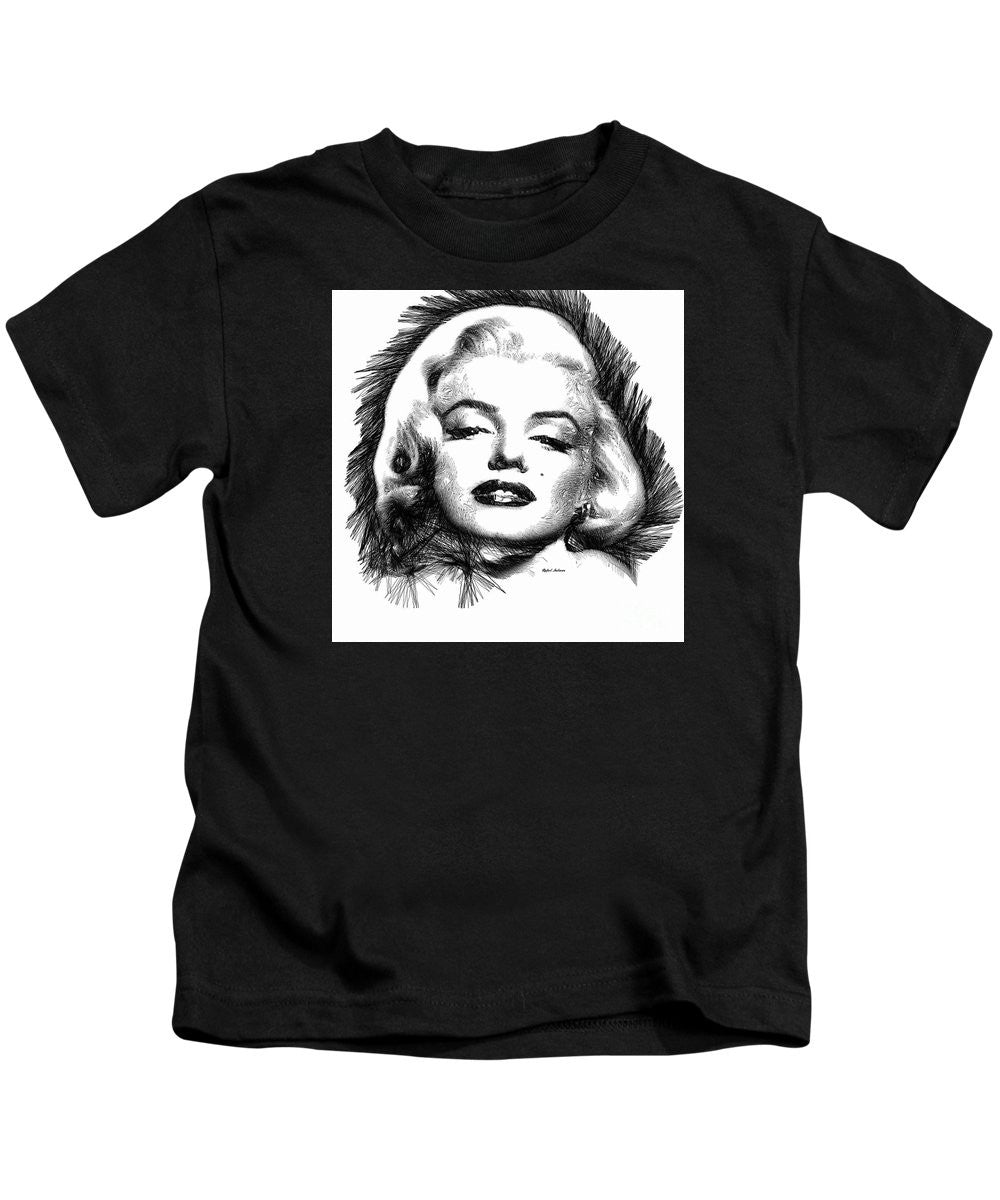 Kids T-Shirt - Marilyn Monroe Sketch In Black And White 2