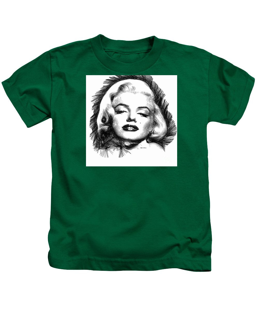 Kids T-Shirt - Marilyn Monroe Sketch In Black And White 2