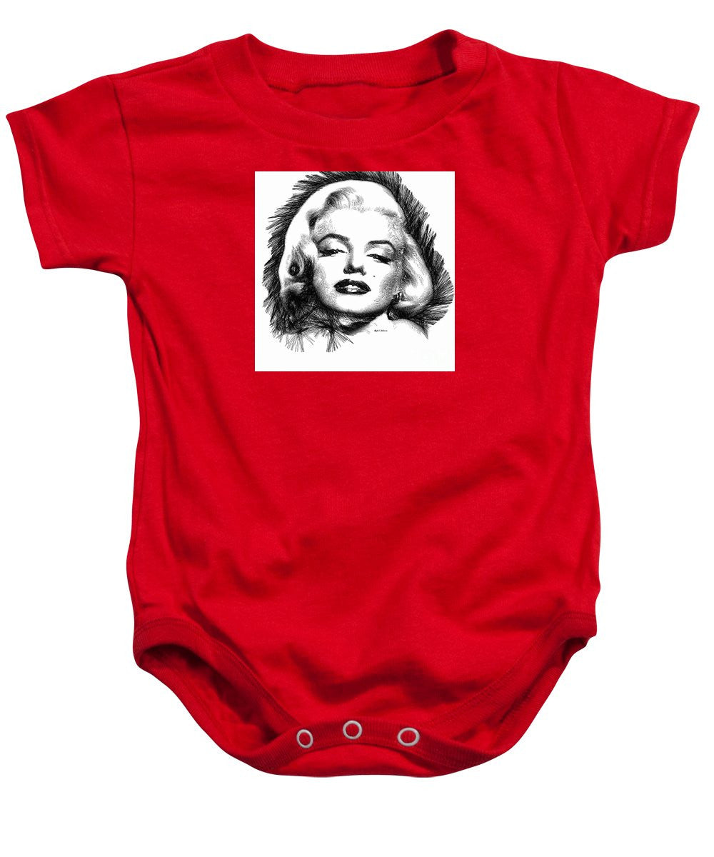 Baby Onesie - Marilyn Monroe Sketch In Black And White 2