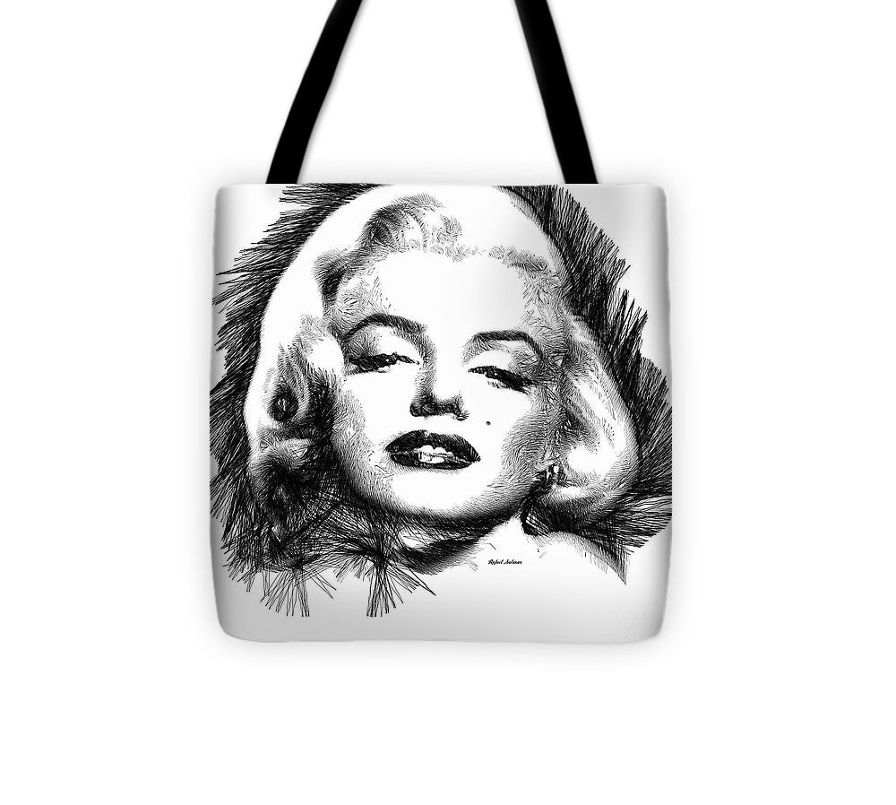Tote Bag - Marilyn Monroe Sketch In Black And White 2
