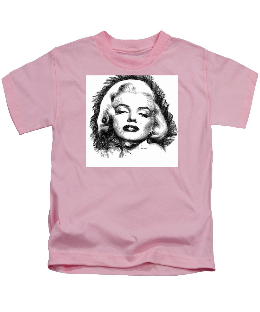 Kids T-Shirt - Marilyn Monroe Sketch In Black And White 2