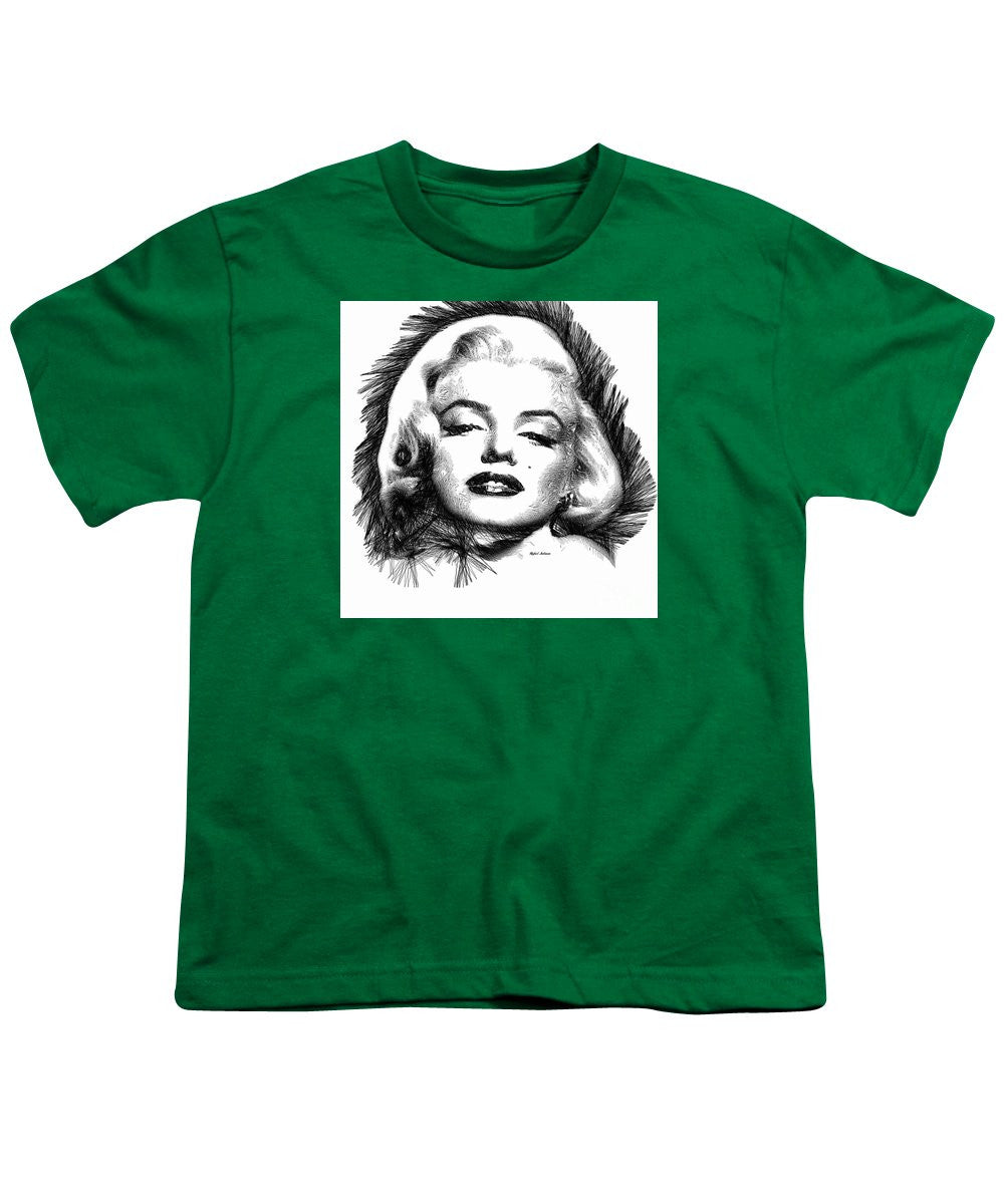 Youth T-Shirt - Marilyn Monroe Sketch In Black And White 2