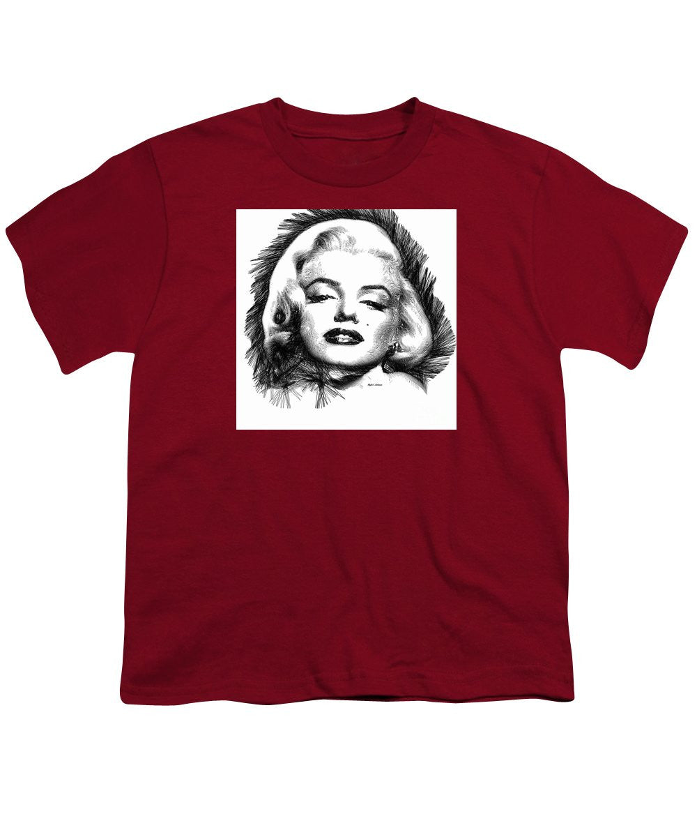 Youth T-Shirt - Marilyn Monroe Sketch In Black And White 2