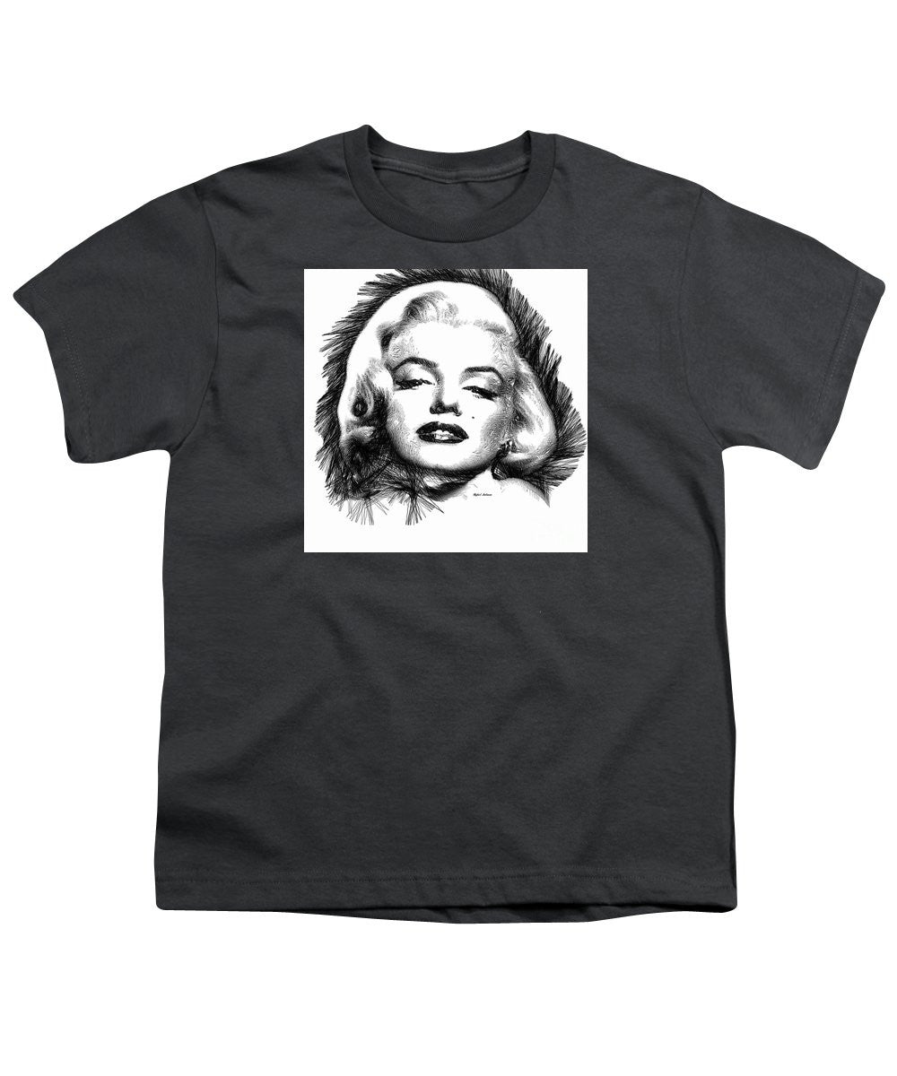 Youth T-Shirt - Marilyn Monroe Sketch In Black And White 2