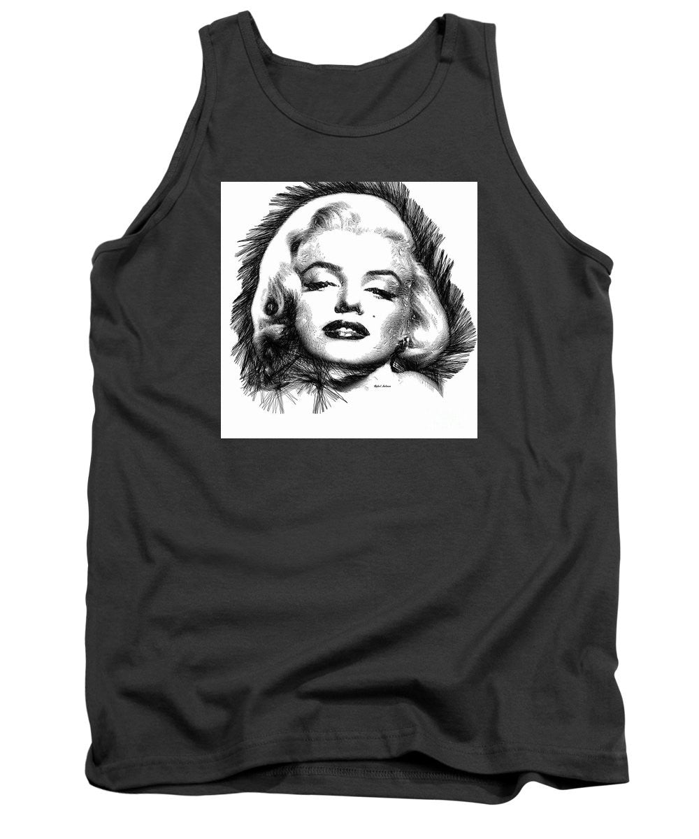 Tank Top - Marilyn Monroe Sketch In Black And White 2