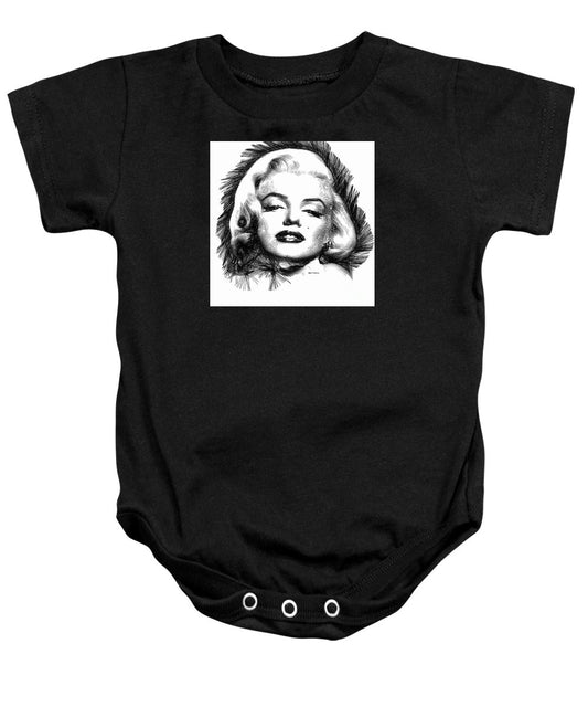 Baby Onesie - Marilyn Monroe Sketch In Black And White 2