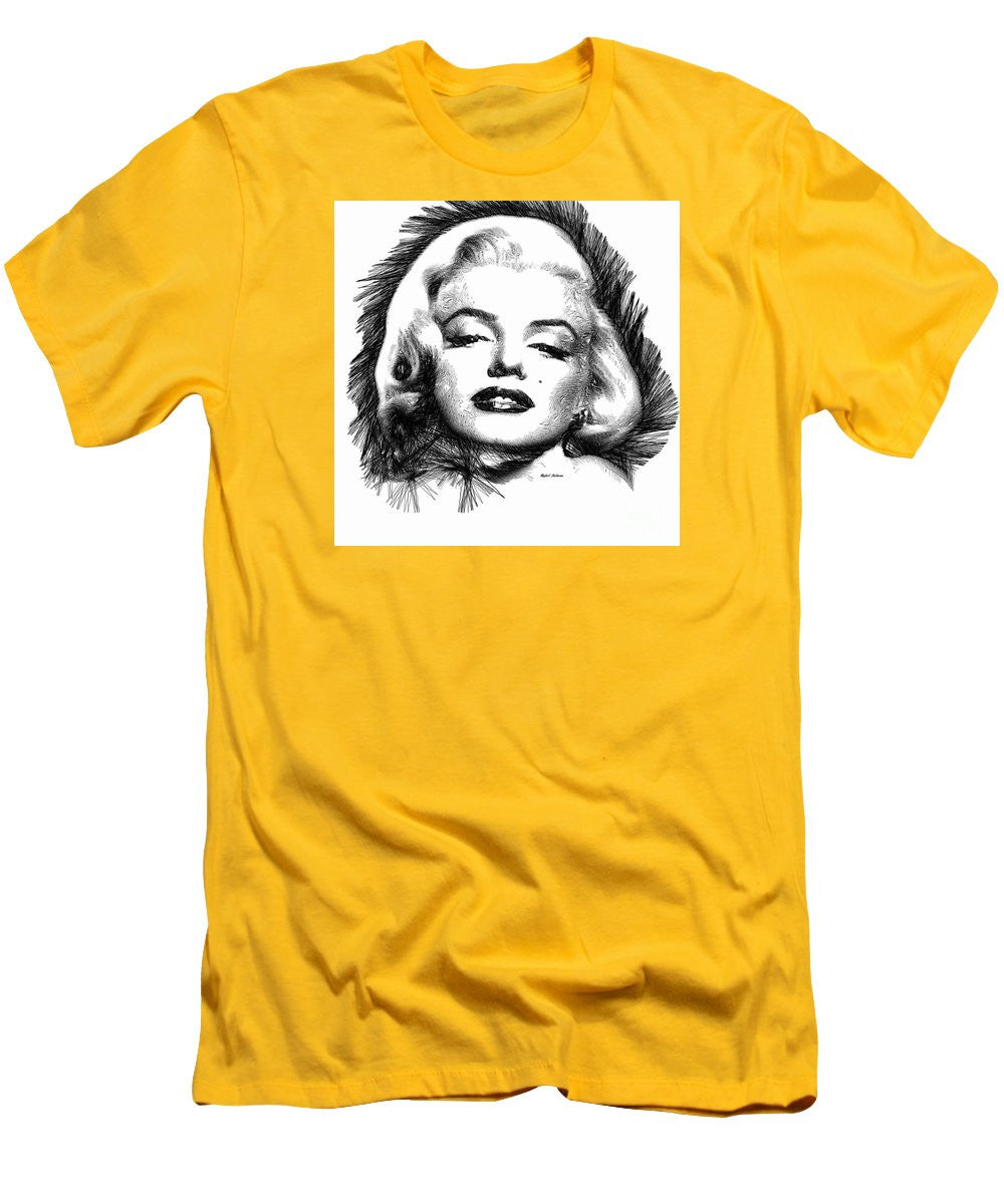 Men's T-Shirt (Slim Fit) - Marilyn Monroe Sketch In Black And White 2