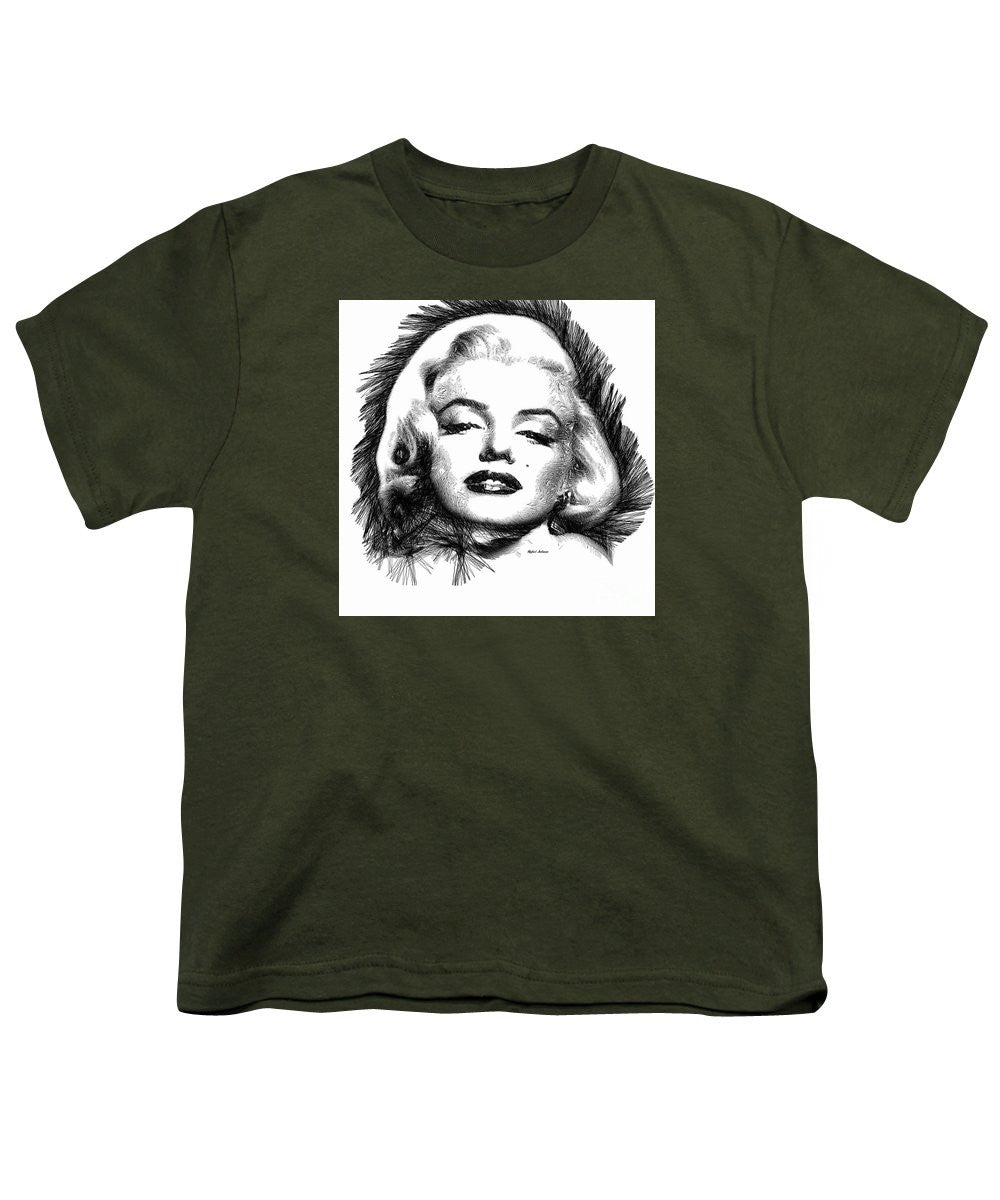 Youth T-Shirt - Marilyn Monroe Sketch In Black And White 2