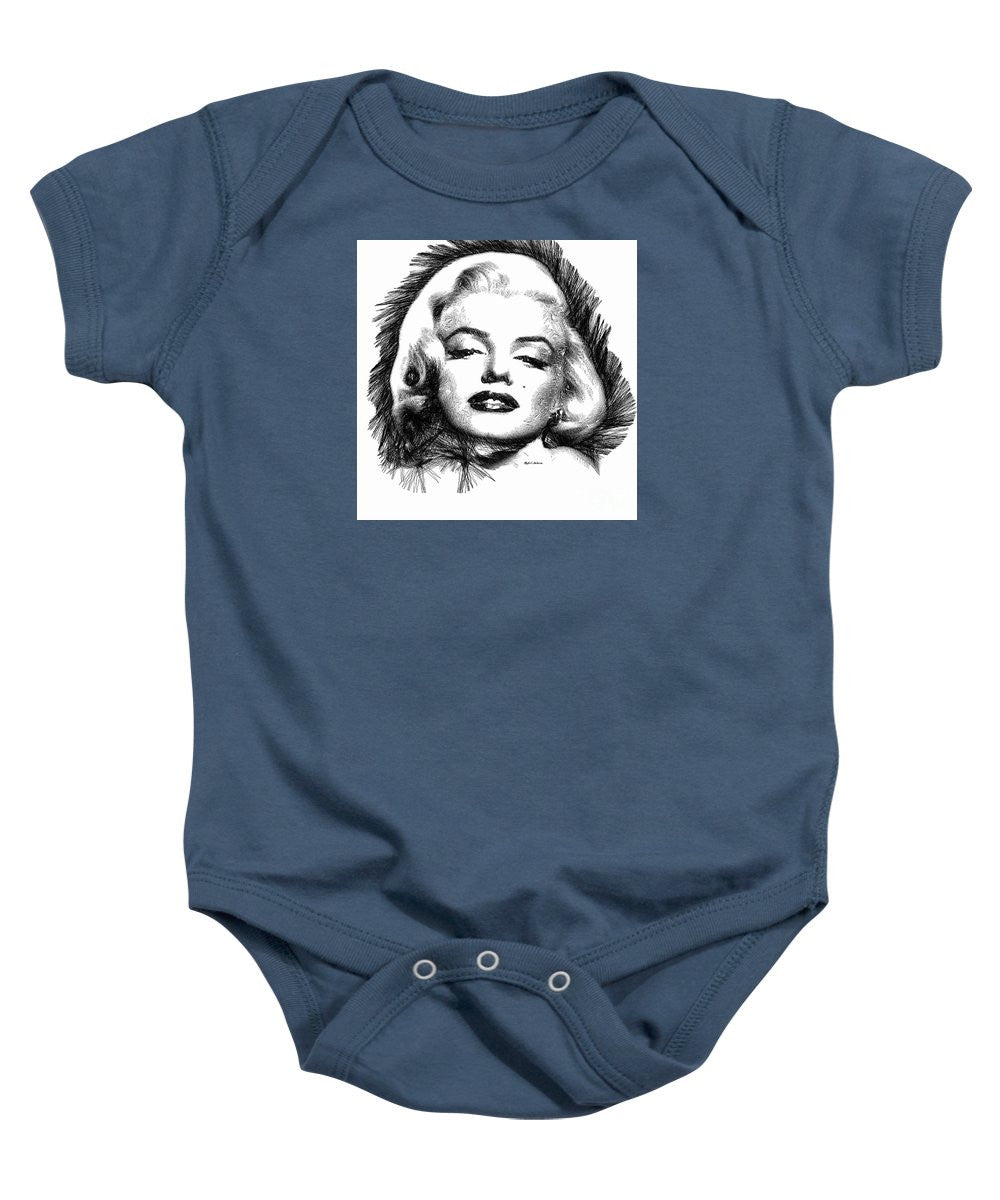 Baby Onesie - Marilyn Monroe Sketch In Black And White 2