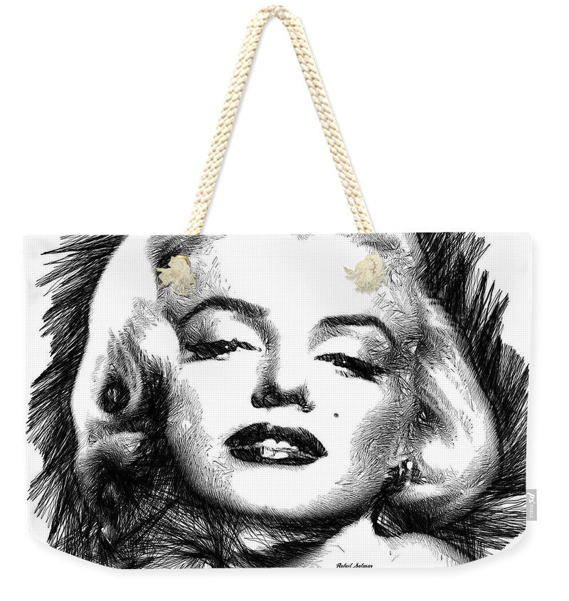 Weekender Tote Bag - Marilyn Monroe Sketch In Black And White 2