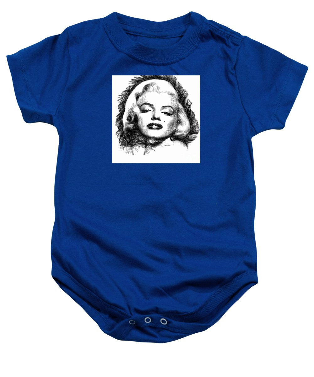 Baby Onesie - Marilyn Monroe Sketch In Black And White 2