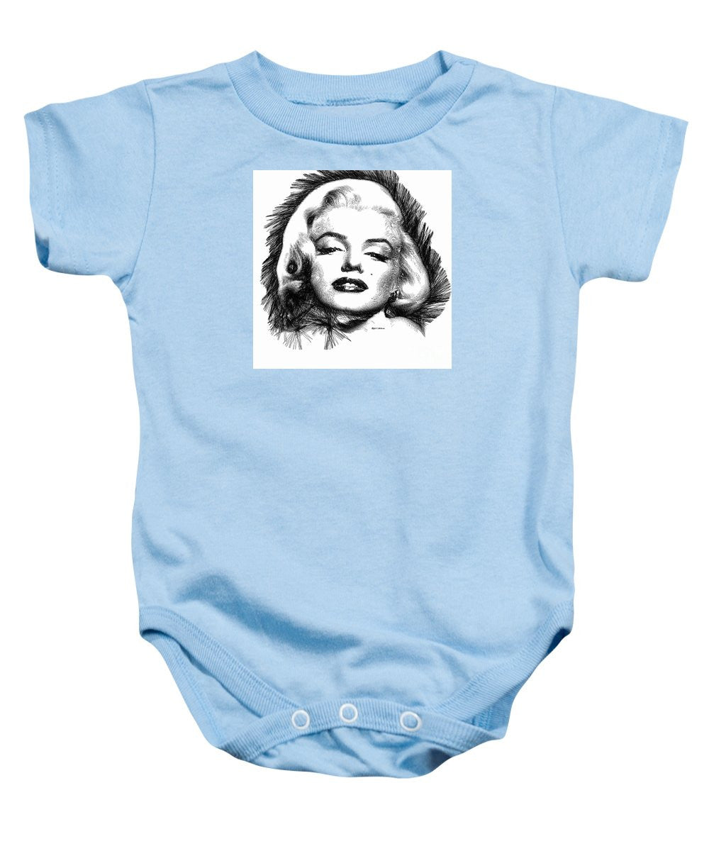 Baby Onesie - Marilyn Monroe Sketch In Black And White 2