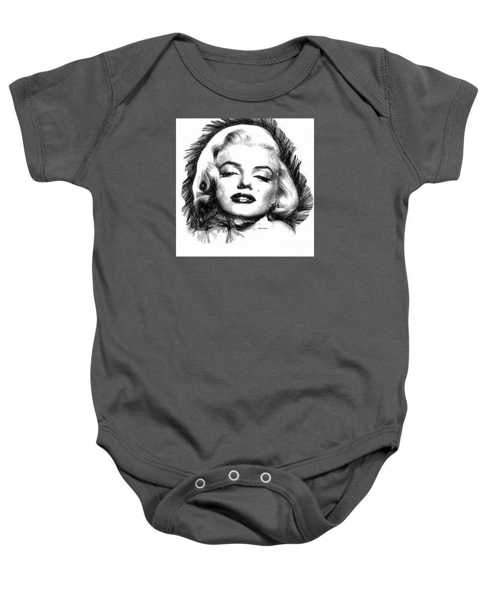 Baby Onesie - Marilyn Monroe Sketch In Black And White 2