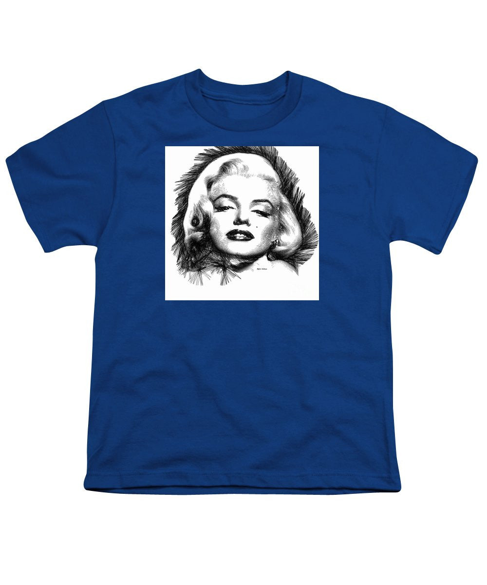 Youth T-Shirt - Marilyn Monroe Sketch In Black And White 2