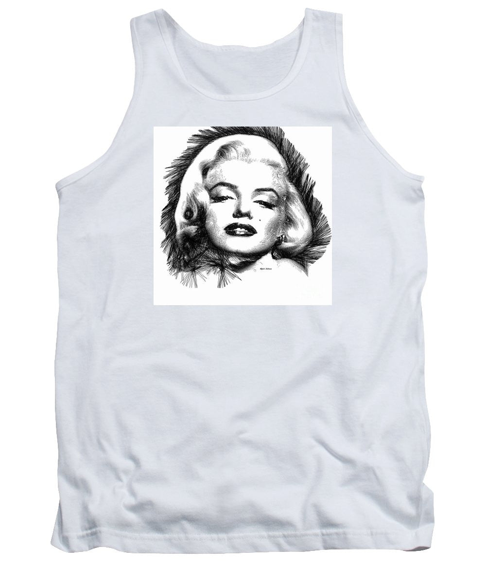 Tank Top - Marilyn Monroe Sketch In Black And White 2