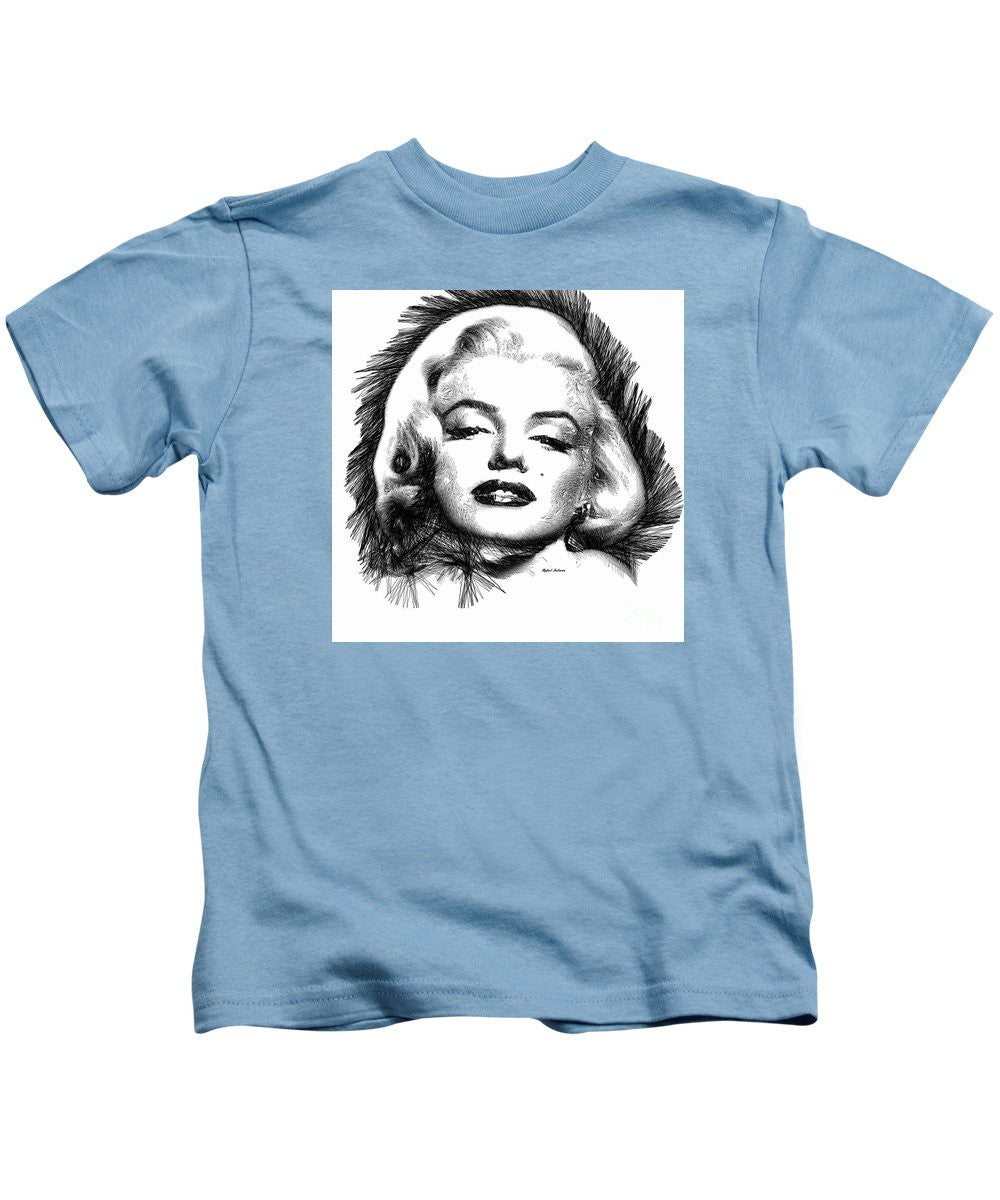 Kids T-Shirt - Marilyn Monroe Sketch In Black And White 2