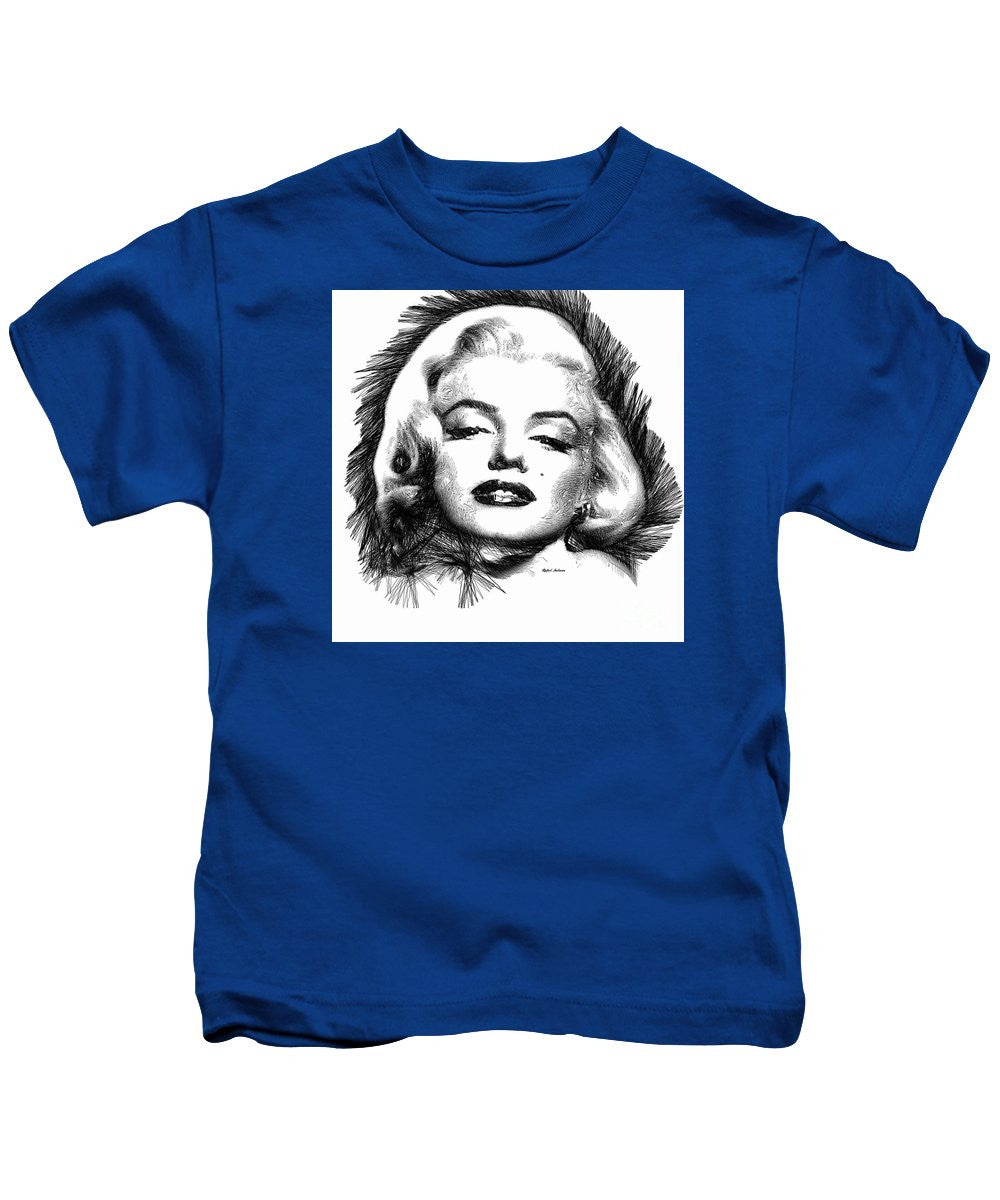 Kids T-Shirt - Marilyn Monroe Sketch In Black And White 2