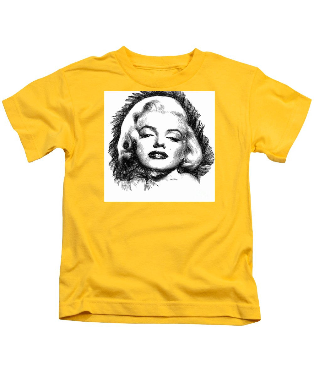 Kids T-Shirt - Marilyn Monroe Sketch In Black And White 2