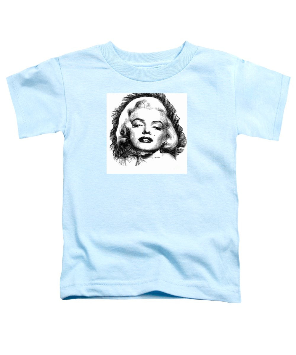 Toddler T-Shirt - Marilyn Monroe Sketch In Black And White 2