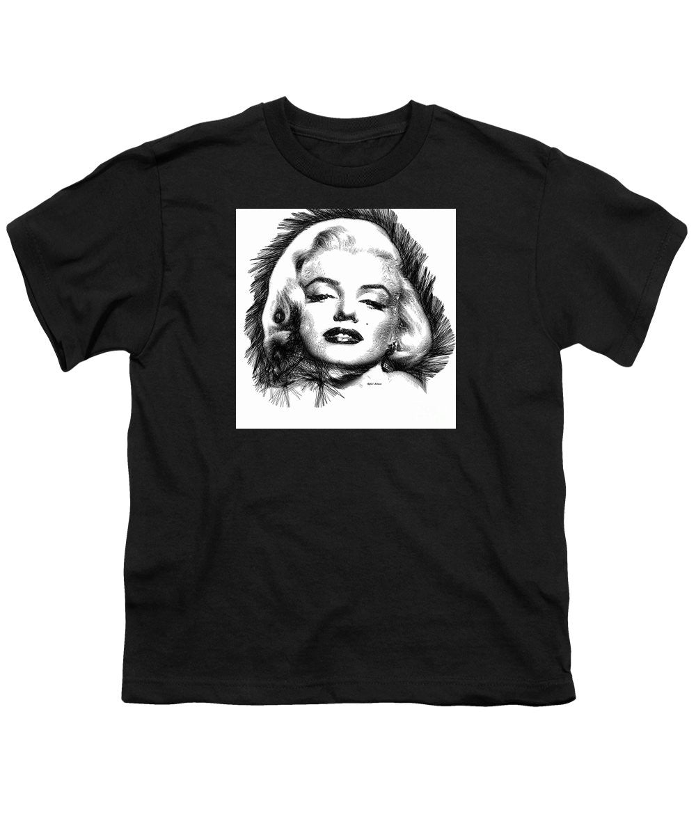 Youth T-Shirt - Marilyn Monroe Sketch In Black And White 2