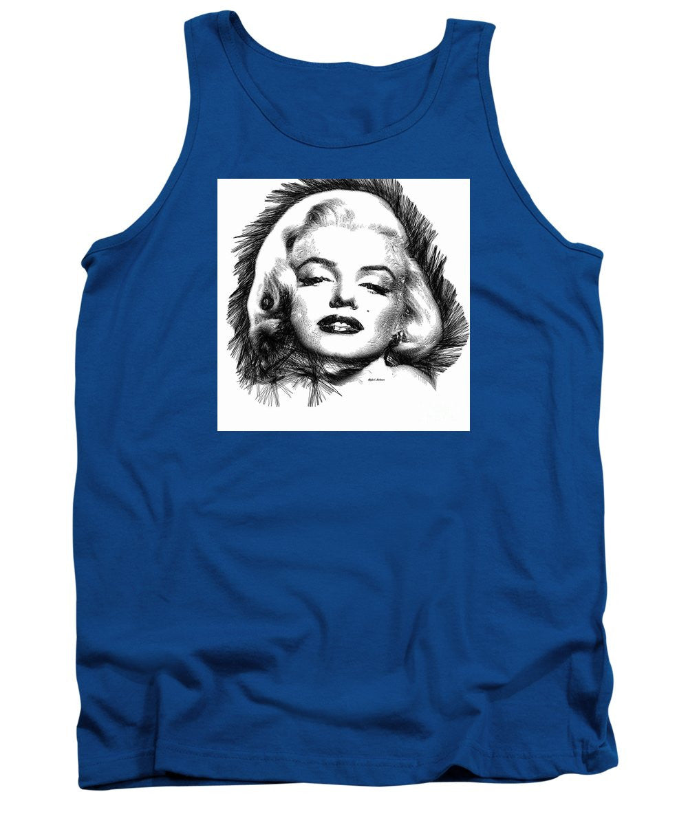 Tank Top - Marilyn Monroe Sketch In Black And White 2