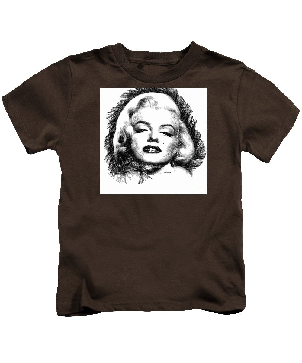 Kids T-Shirt - Marilyn Monroe Sketch In Black And White 2