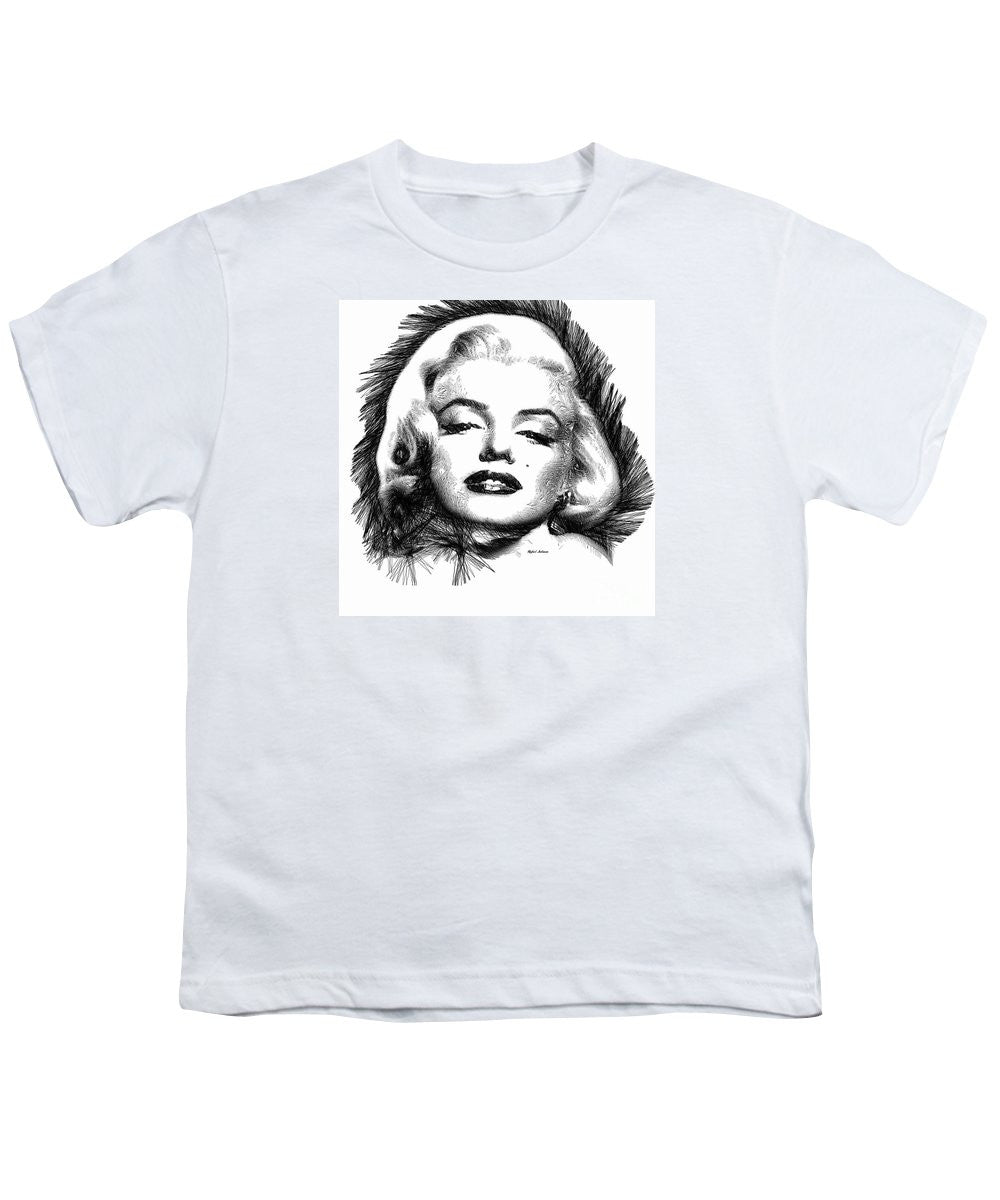 Youth T-Shirt - Marilyn Monroe Sketch In Black And White 2