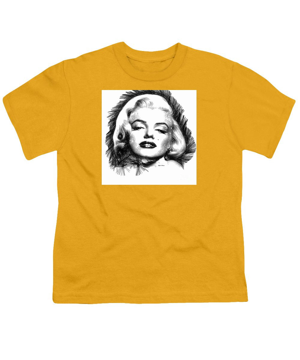 Youth T-Shirt - Marilyn Monroe Sketch In Black And White 2