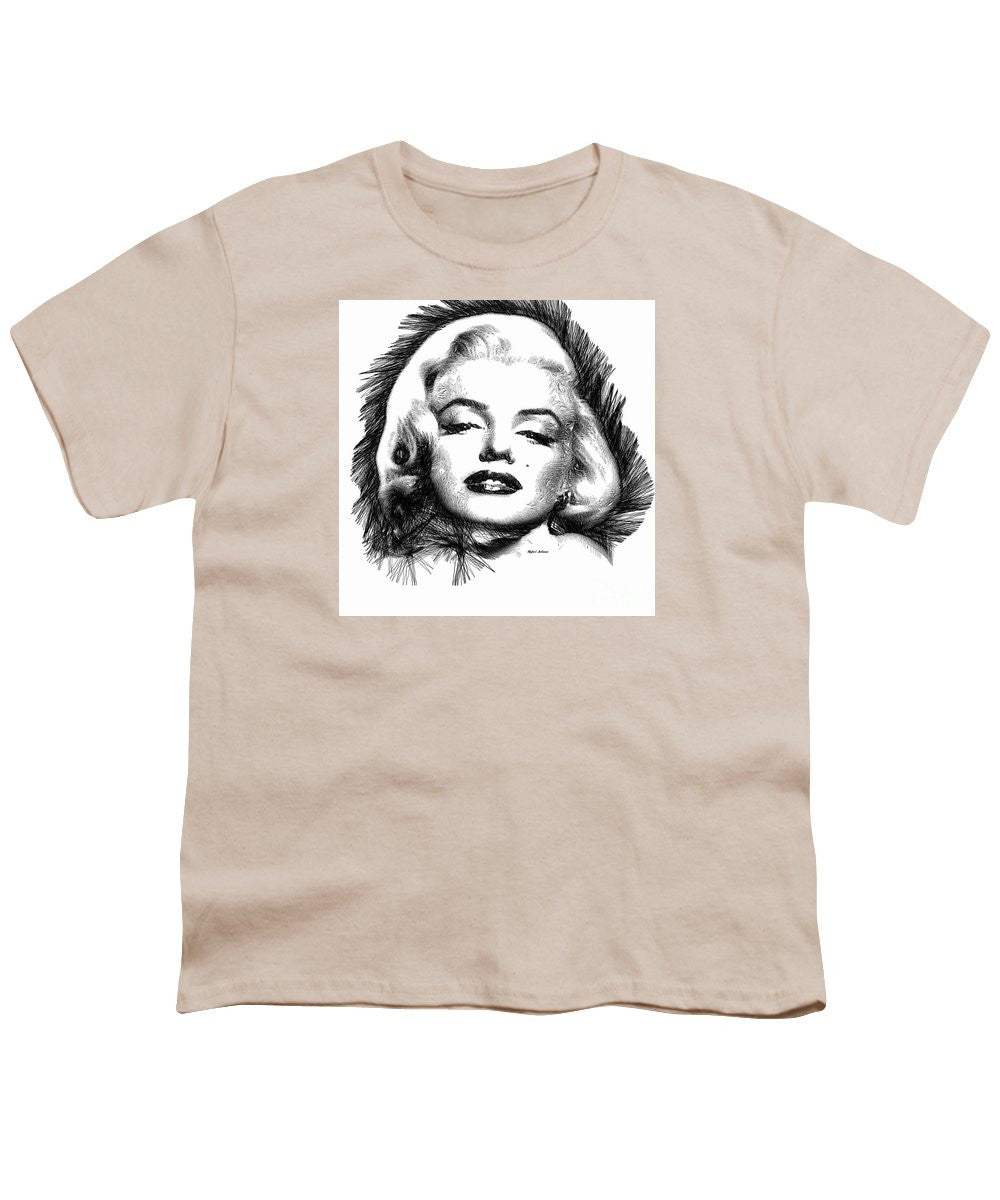 Youth T-Shirt - Marilyn Monroe Sketch In Black And White 2