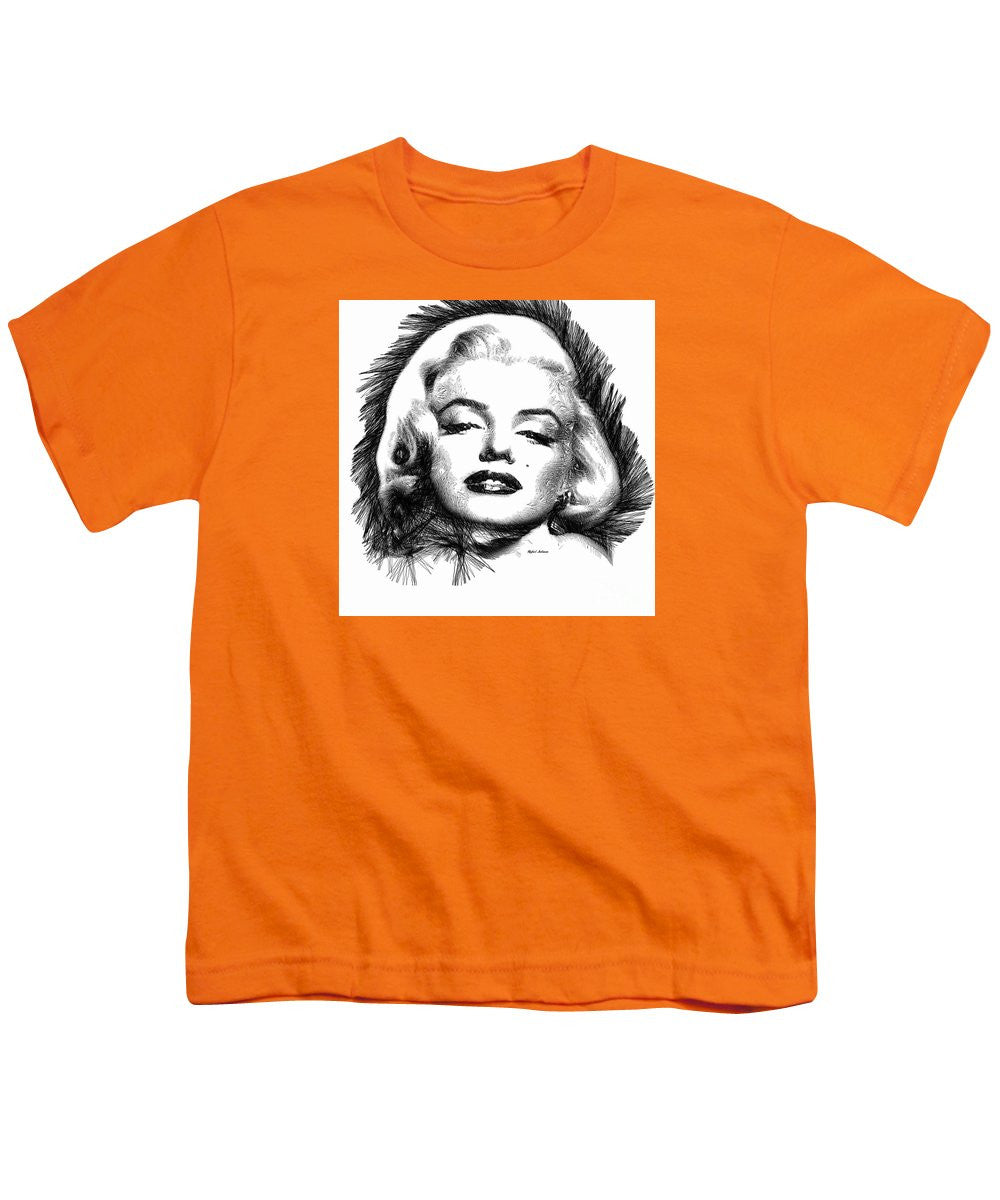 Youth T-Shirt - Marilyn Monroe Sketch In Black And White 2