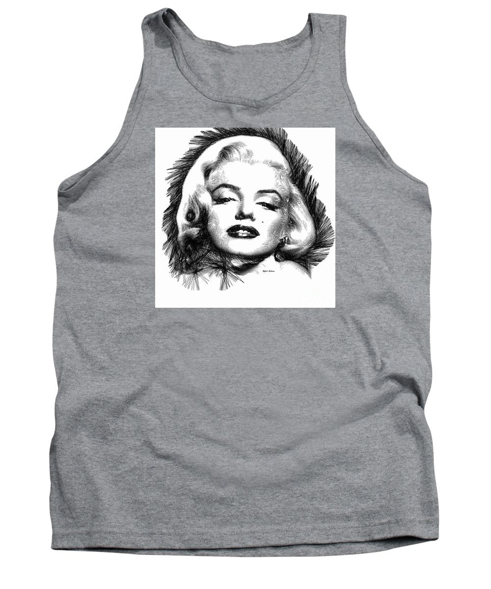 Tank Top - Marilyn Monroe Sketch In Black And White 2