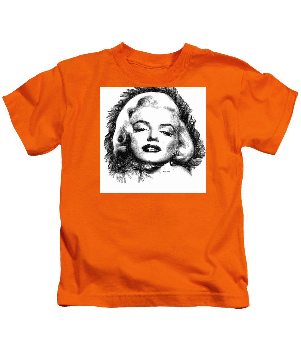 Kids T-Shirt - Marilyn Monroe Sketch In Black And White 2