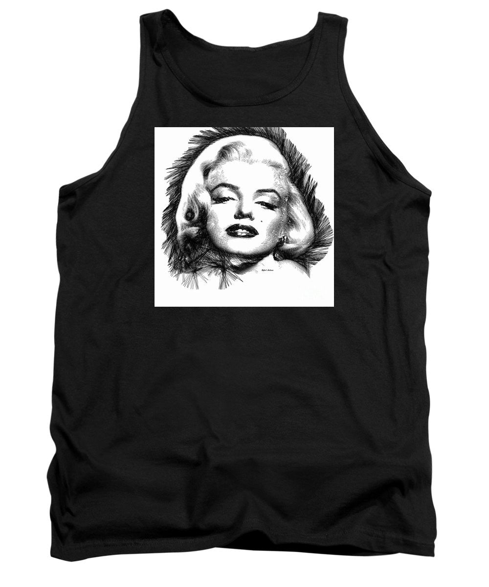 Tank Top - Marilyn Monroe Sketch In Black And White 2