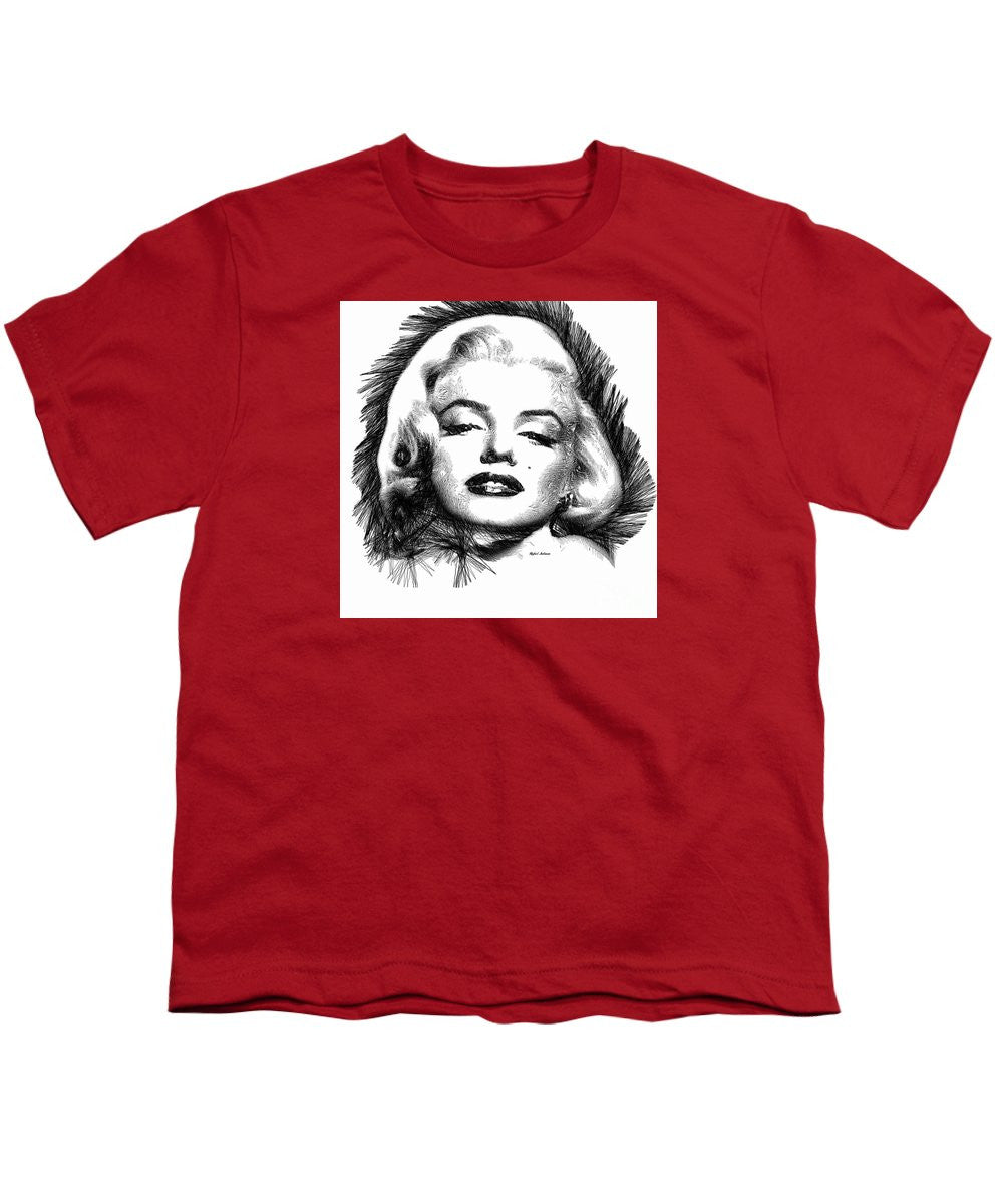 Youth T-Shirt - Marilyn Monroe Sketch In Black And White 2