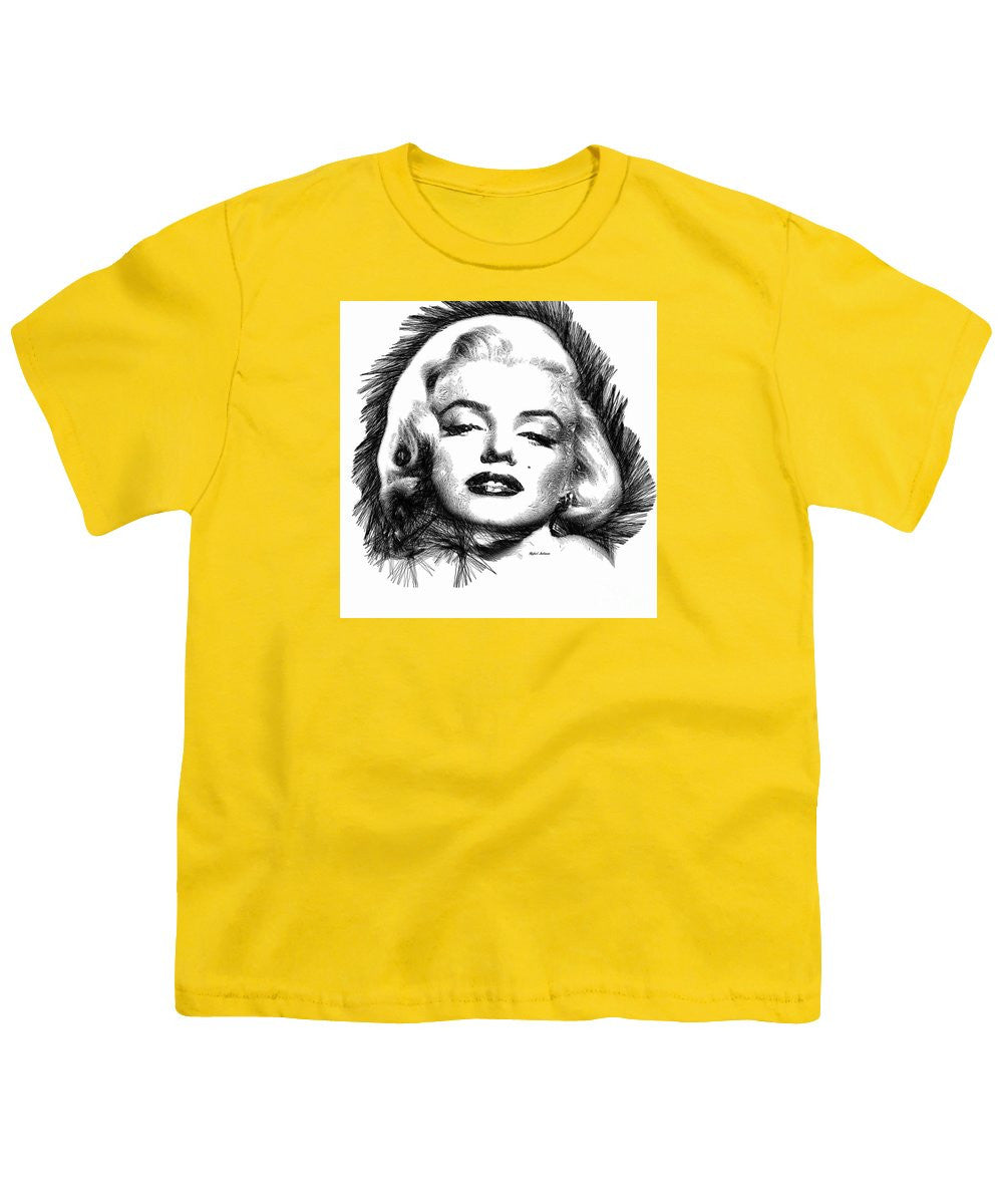 Youth T-Shirt - Marilyn Monroe Sketch In Black And White 2